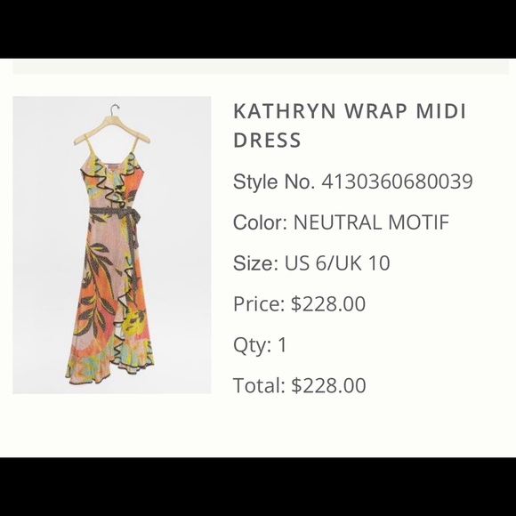 Kathryn wrap midi dress, Anthropolgie - Picture 5 of 6